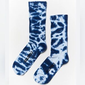 SoulCycle x By My Grace Tie Dye Calf Socks NWT Blue White OS Rare Collaboration